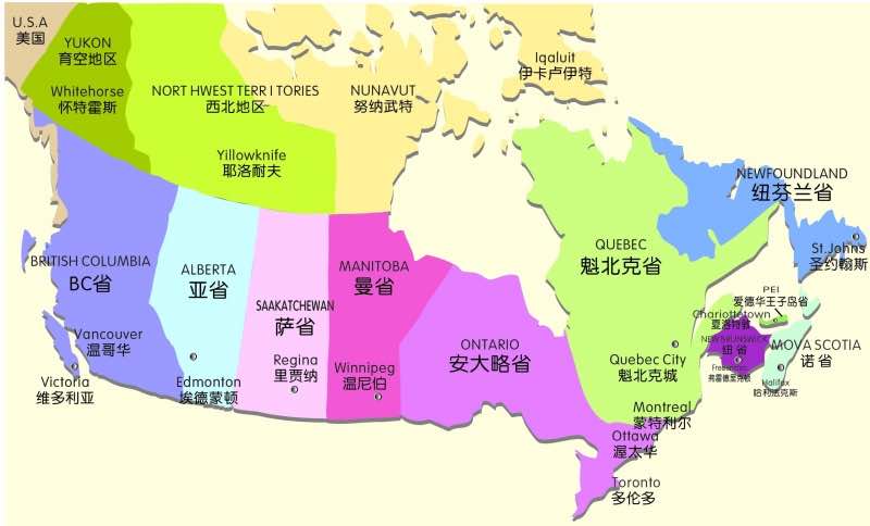 大温哥华地区中文地图图片
